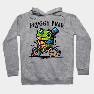 Frog on a bicycle, Froggy Flair Hoodie